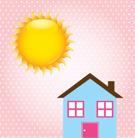 home design over dotted background vector illustrationのイラスト素材