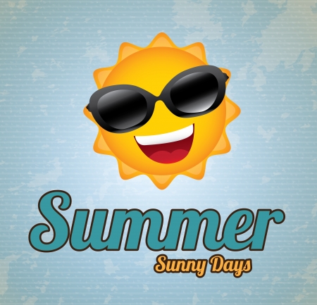 summer design over lineal background vector illustration  のイラスト素材