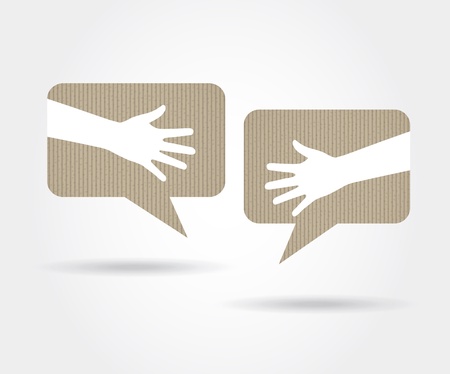 hands communications over gray background vector illustrationのイラスト素材
