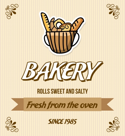 bakery design over cream background vector illustration   のイラスト素材