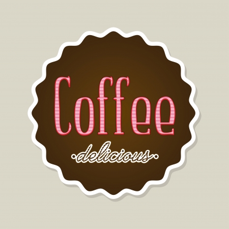coffeedelicious over beige background vector illustration  のイラスト素材