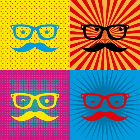 hipster design over grunge background vector  illustration のイラスト素材