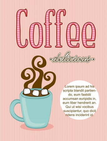 Coffee icon over pink background vector illustration のイラスト素材