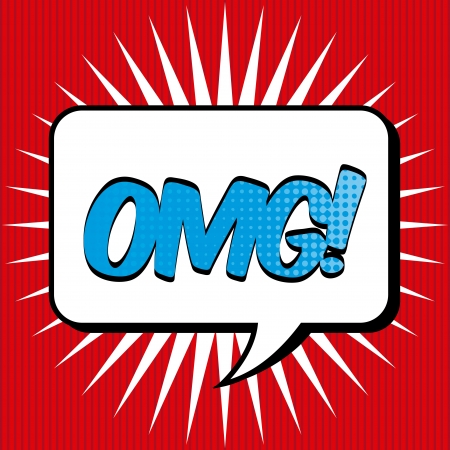 comic icon over red background vector illustration のイラスト素材