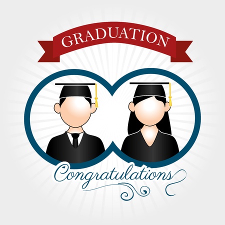 graduation label over lineal background vector illustration のイラスト素材