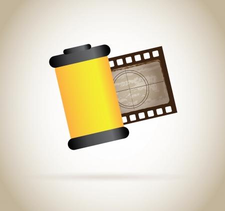 roll photographic over beige backgroun vector illustrationの写真素材