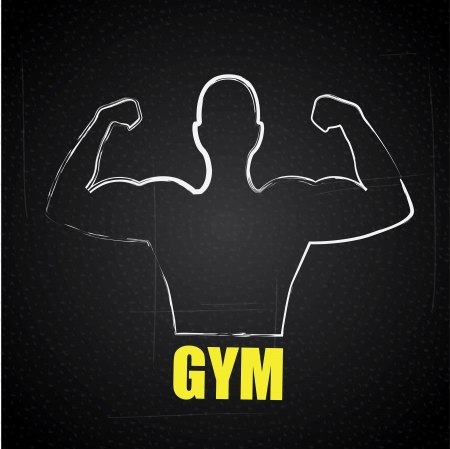 gym  design over black background vector illustration の写真素材