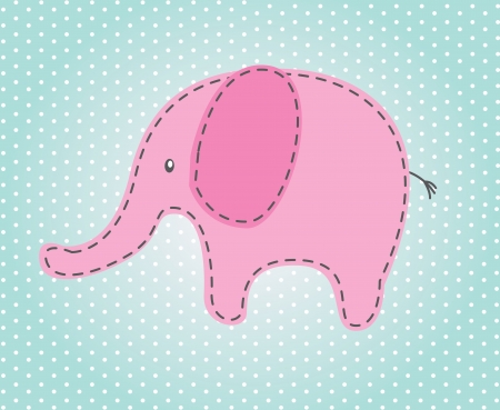 elephant design over dotted background vector illustration の写真素材