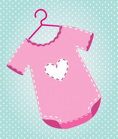 baby drees over dotted background vector illustration の写真素材
