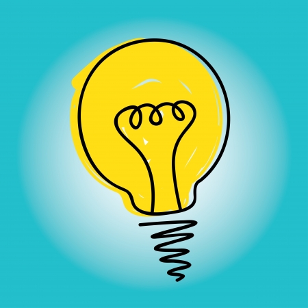 bulb design over blue background vector illustration の写真素材