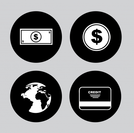 money icons over gray background vector illustration  の写真素材