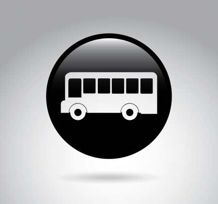 bus icon over gray  background vector illustration の写真素材