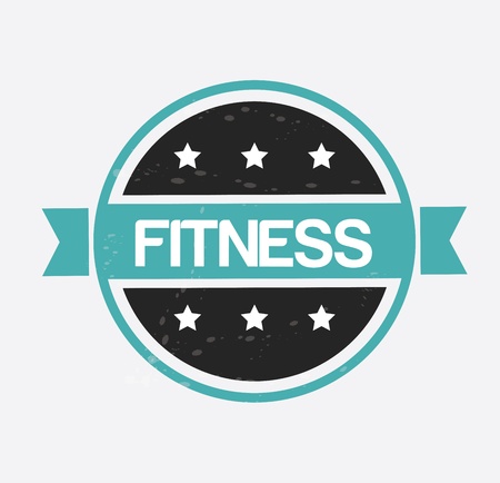 fitness seal over white background vector illustration の写真素材