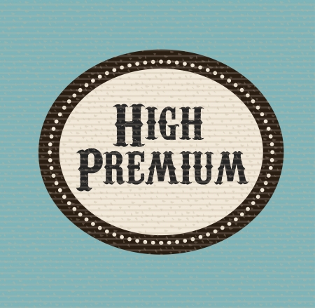 high premium label over dotted background vector illustration の写真素材