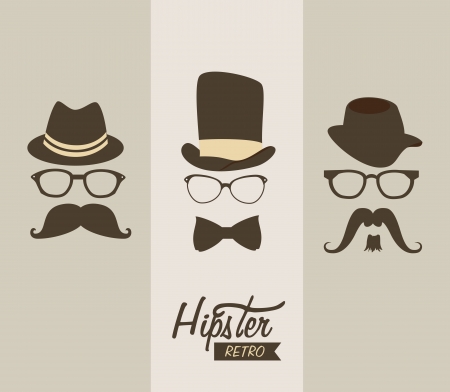 hipster design over beige  background vector  illustration  の写真素材