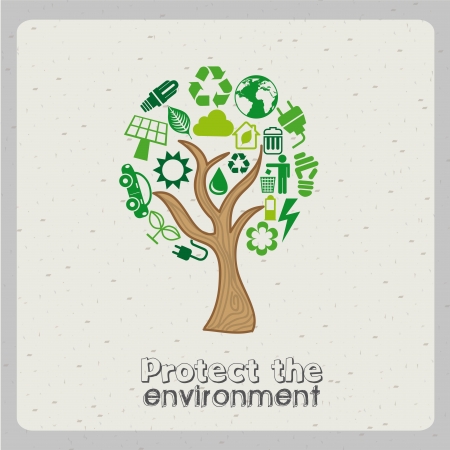 protect the environment over gray background protect the environment over gray background