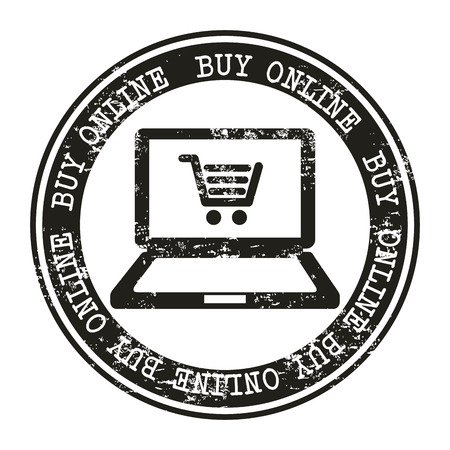 ecommerce design over white background のイラスト素材