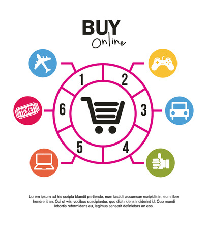 ecommerce design over white background vector illustration  のイラスト素材