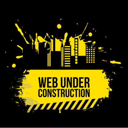 web under construction over black background vector illustration のイラスト素材