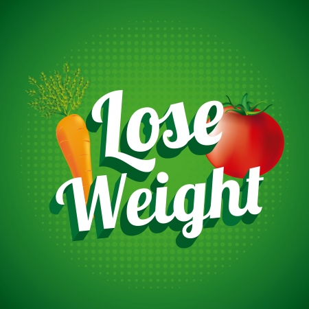 lose weight over green background  vector illustrationのイラスト素材