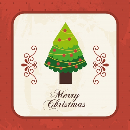 christmas design over red background vector illustrationのイラスト素材