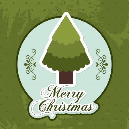 christmas design over green background vector illustrationのイラスト素材