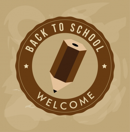 back to school over brown background vector illustrationのイラスト素材