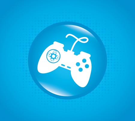 control game  over blue background vector illustration のイラスト素材