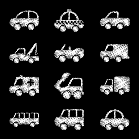 cars design over black background vector illustration  のイラスト素材