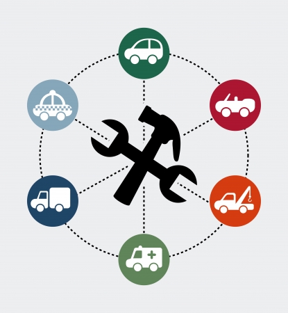 cars design over  blue background vector illustrationのイラスト素材