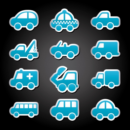cars design over black background vector illustrationのイラスト素材
