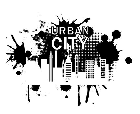 city label over white background vector illustration のイラスト素材