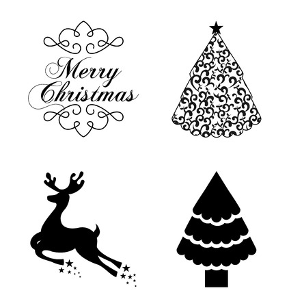 christmas design over white background vector illustrationのイラスト素材