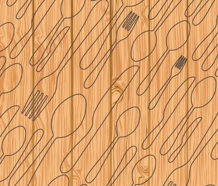 restaurant label over wooden background vector illustration  のイラスト素材