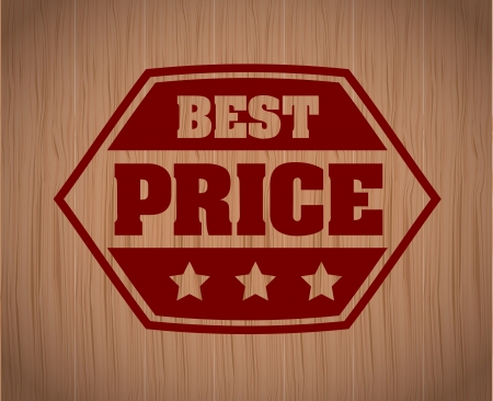 best price frame over wooden background vector illustration のイラスト素材