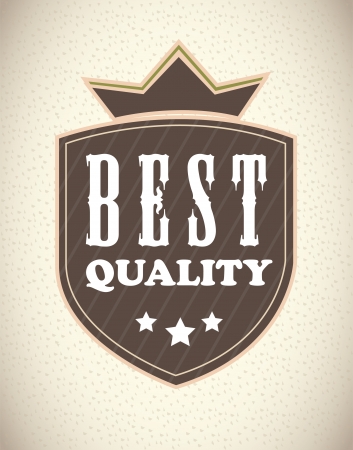 best quality label over vintage background vector illustration  のイラスト素材