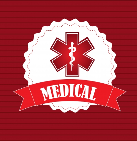 medical icon  over red background vector illustration  のイラスト素材