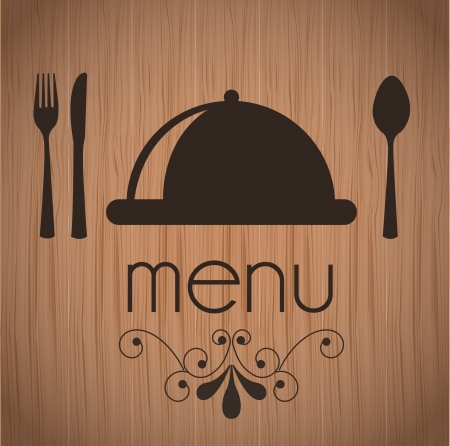 menu design over wooden background vector illustrationのイラスト素材