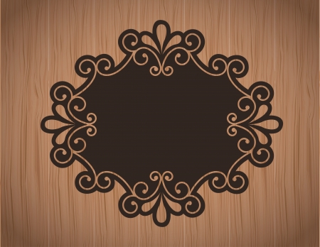 label pattern over wooden background vector illustration のイラスト素材