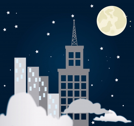 city at night design over  black background vector illustrationのイラスト素材