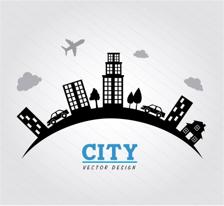 city design over gray background vector illustration のイラスト素材