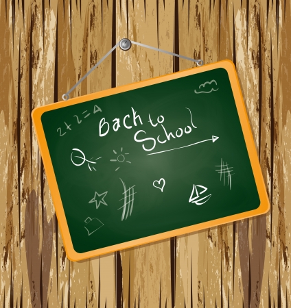 back to school design over wooden background vector illustration のイラスト素材