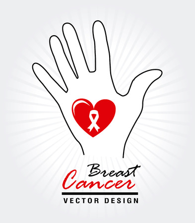 breast cancer over white background vector illustration のイラスト素材