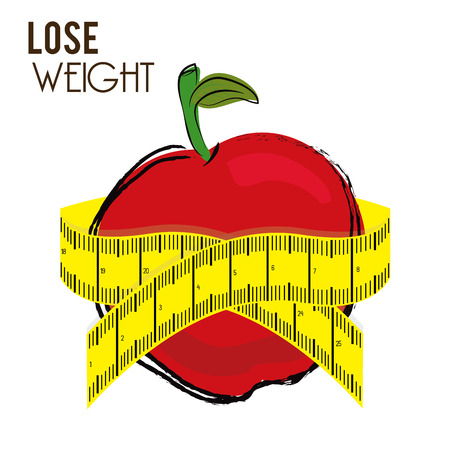 lose weight design over white background vector illustrationのイラスト素材
