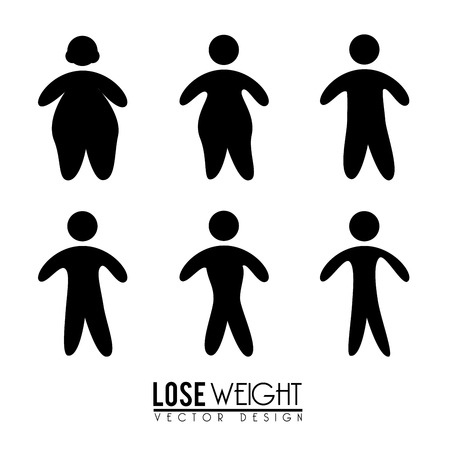 lose weight design over white background vector illustrationのイラスト素材