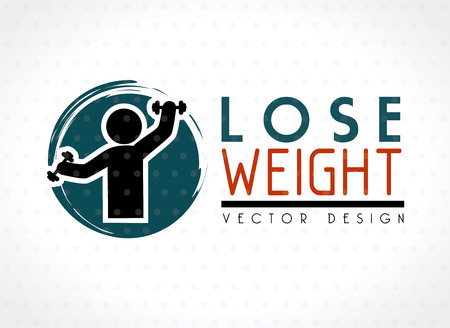lose weight design over white background vector illustrationのイラスト素材