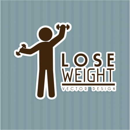 lose weight design over gray background vector illustrationのイラスト素材