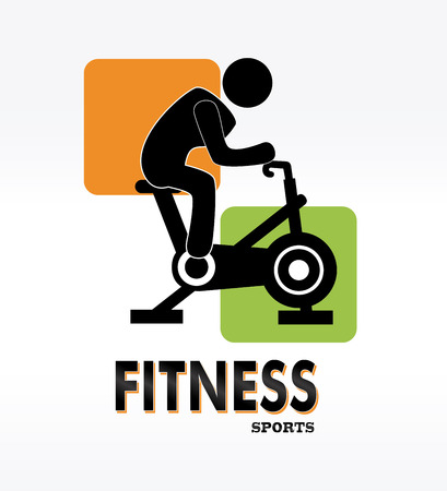 fitness label over white background vector illustration のイラスト素材