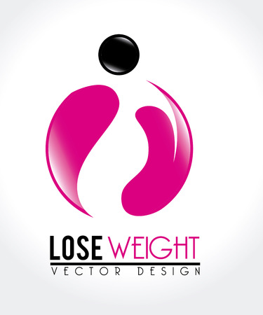 lose weight design over white background vector illustrationのイラスト素材