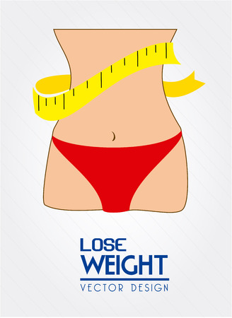 lose weight design over white background vector illustrationのイラスト素材
